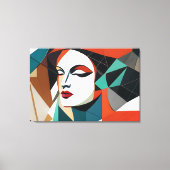 Fragmenten van haar glans canvas afdruk (Voorkant)