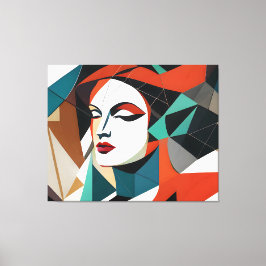 Fragmenten van haar glossy canvas afdruk