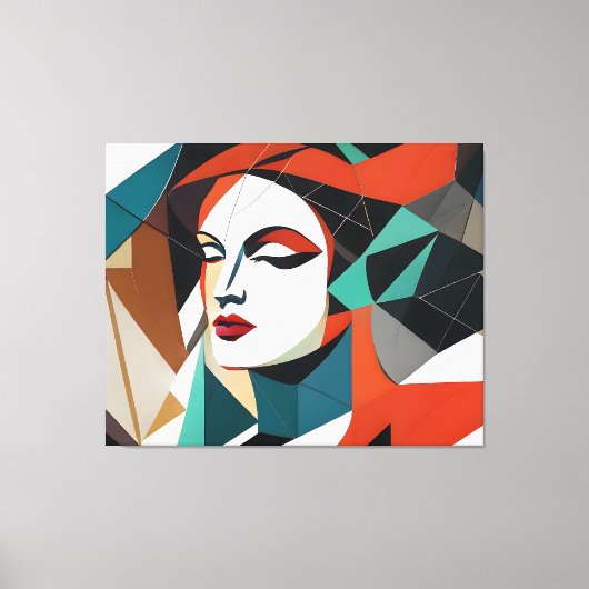 Fragmenten van haar glossy canvas afdruk (Voorkant)