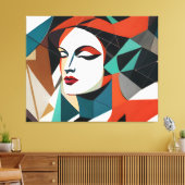 Fragmenten van haar glossy canvas afdruk (Insitu (Woonkamer))