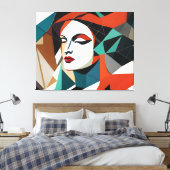 Fragmenten van haar glossy canvas afdruk (Insitu (Slaapkamer))