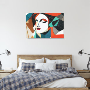Fragmenten van haar glossy canvas afdruk