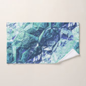 Fragmenten van herinneringen, blauw groen kristal  bad handdoek (Handdoek)