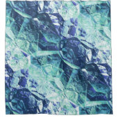 Fragmenten van herinneringen, blauw groen kristal douchegordijn (Voorkant)