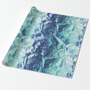 fragmenten van herinneringen, in blauw en groen : cadeaupapier