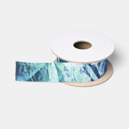 fragmenten van herinneringen, in blauw en groen : satijnen lint