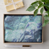 fragmenten van herinneringen, in blauw en groen : tissuepapier (Geschenk)