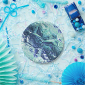 fragmenten van herinneringen, in kobalt en munt papieren bordje (Feest)