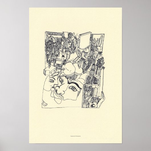 Fragmenten van Kunst 1 Surrealistische Tekening Ar Poster (Voorkant)