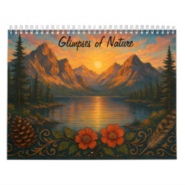 Fragmenten van natuur berglandschap kalender