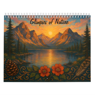 Fragmenten van natuur berglandschap kalender