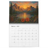 Fragmenten van natuur berglandschap kalender (Feb 2027)