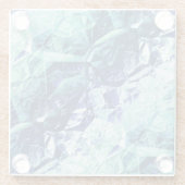 fragments of memories - cobalt blue and mint teal glazen onderzetter (Achterkant)