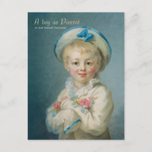 Fragonard A boy als Pierrot CC1070-kinderportret Briefkaart