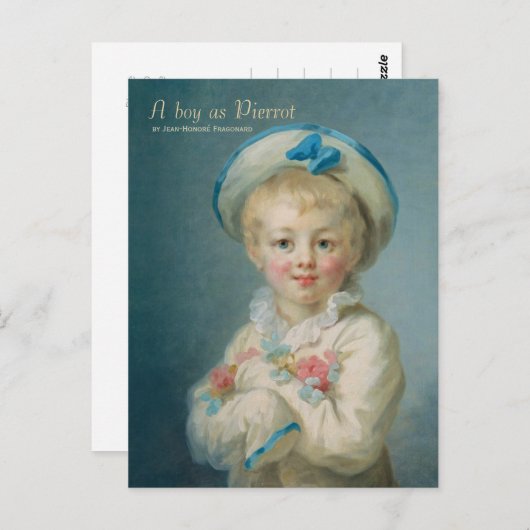 Fragonard A boy als Pierrot CC1070-kinderportret Briefkaart (Voorkant / Achterkant)