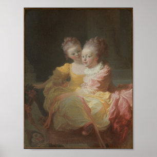 Fragonard & Gérard Slaap Kind Kunstprint Poster