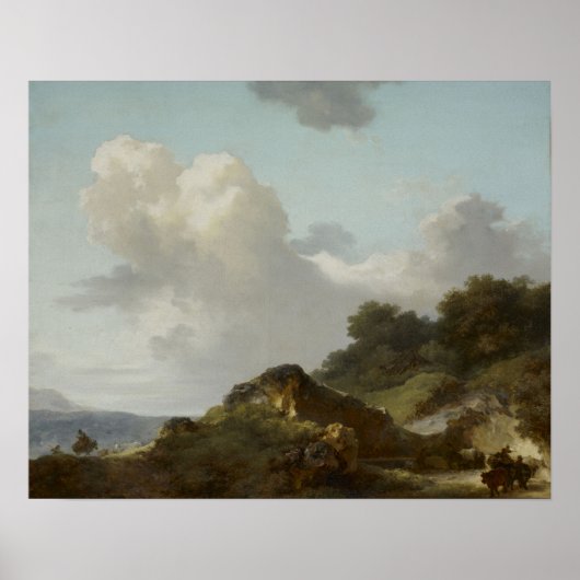 Fragonard – Jean-Honoré in profiel Poster (Voorkant)
