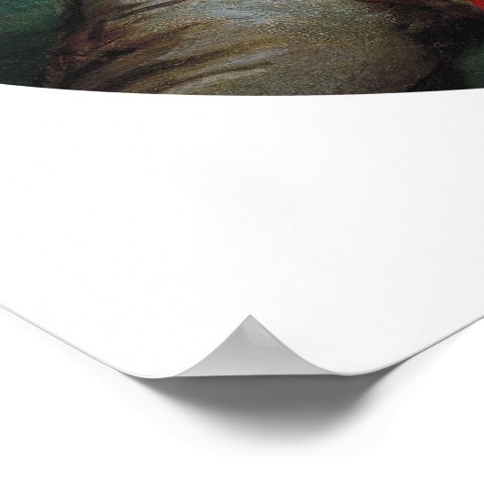 Fragonard Portret van jonge vrouw Art Print (Hoek)