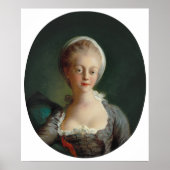 Fragonard Portret van jonge vrouw Art Print (Voorkant)