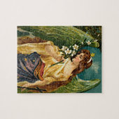 Fragrance - Angel met groene vleugels. Legpuzzel (Horizontaal)