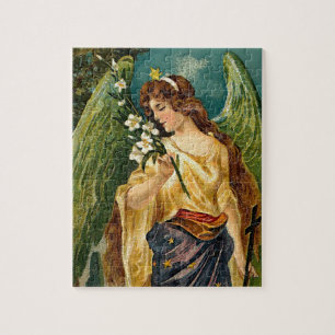 Fragrance - Angel met groene vleugels. Legpuzzel
