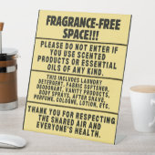 Fragrance-Free Desk Sign Reclamebord Met Voetstuk (Insitu)