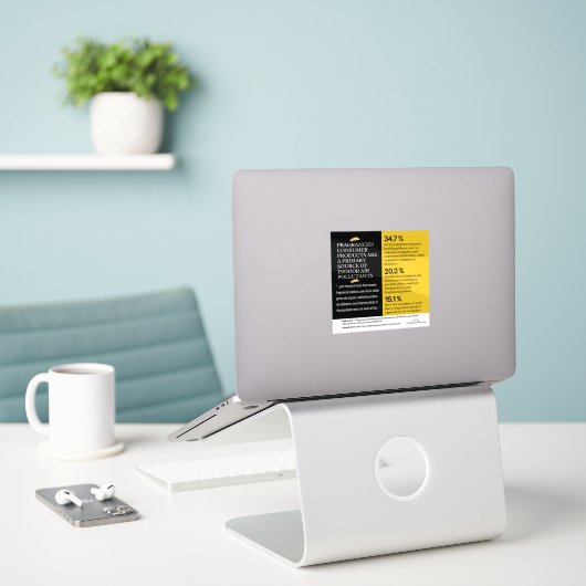 Fragranced Consumer Products - Primary Pollutants Sticker (Laptop op bureau)