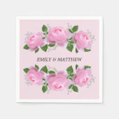 Fragrant roze Roses Wedding Servet (Voorkant)