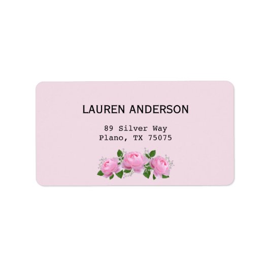 Fragrant roze rozen, etiket (Voorkant)