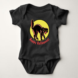 Fraidy Cat Happy Halloween Baby Bodysuit