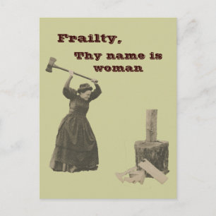 Frailty, hun naam is vrouw briefkaart