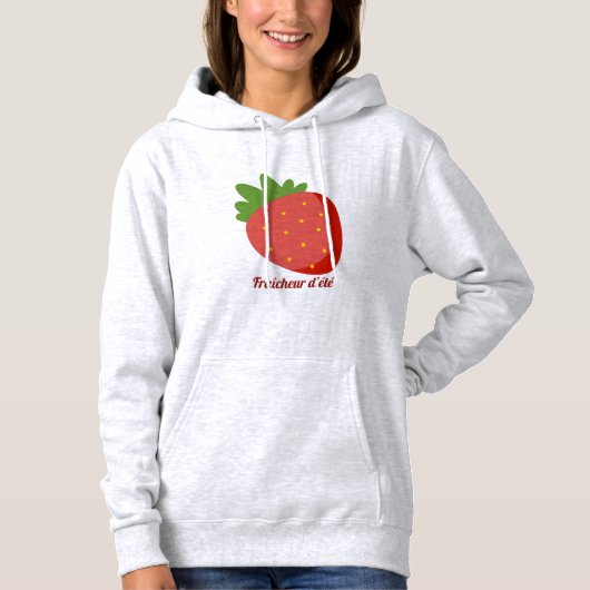 Fraise Fraîcheur d'été Hoodie (Voorkant)