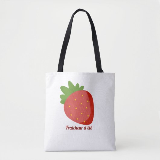 Fraise Fraîcheur d'été Tote Bag (Voorkant)