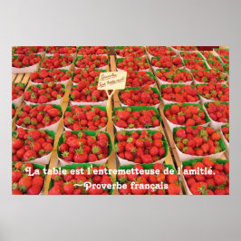 Fraises en vriendschap poster