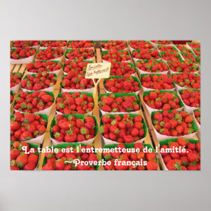 Fraises en vriendschap poster