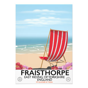 Fraisthorpe East Riding of Yorkshire, Engeland. Foto Afdruk