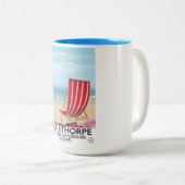 Fraisthorpe East Riding of Yorkshire, Engeland. Tweekleurige Koffiemok (Voorkant rechts)