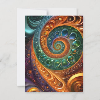 fraktal und farbenfroh, moderne und geometrisch briefkaart