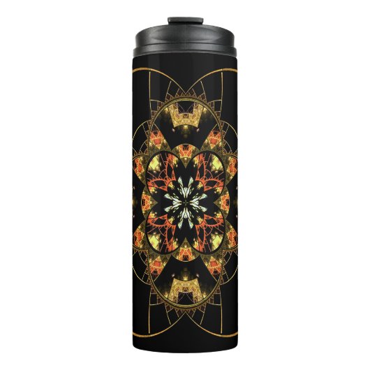 fraktale glas-in-lood sierkunst thermosbeker (Voorkant)