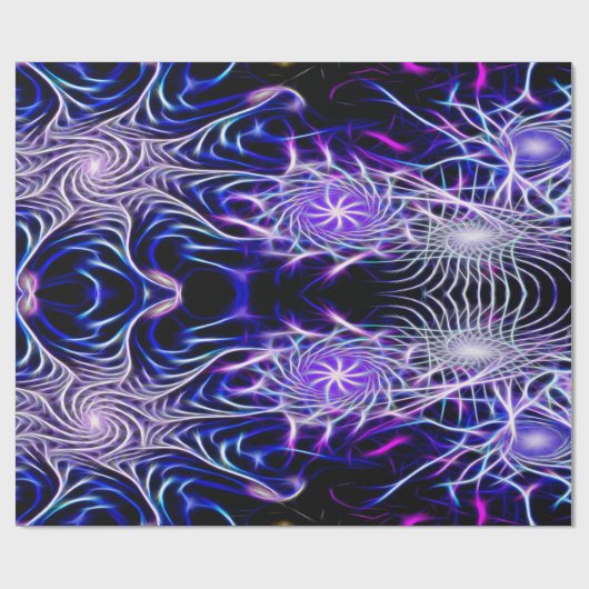 fraktale Sterne Cadeaupapier (Vlak)