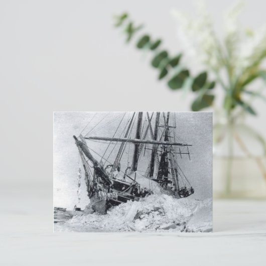 Fram, Nansen's ship, in polar ice Briefkaart (Staand voorkant)