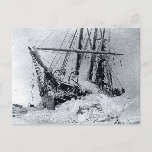 Fram, Nansen's ship, in polar ice Briefkaart (Voorkant)