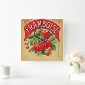 Framboe, fruit, strawberry, raspberry, s vierkante klok (Huis)