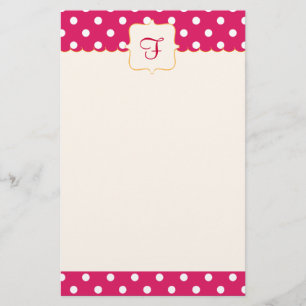 Framboise Monogrammed Stationery Briefpapier