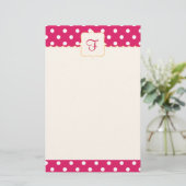 Framboise Monogrammed Stationery Briefpapier (Staand voorkant)