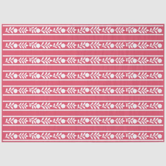 Framboos Been Inleg Bloemrand Decoupage Papier (Voorkant)