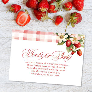 Framboos Bes Bes Zacht Baby Shower Boeken voor Bab Informatiekaartje