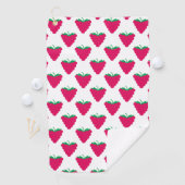 Framboos Bes Fruit Roze Patroon Golfhanddoek (Insitu)