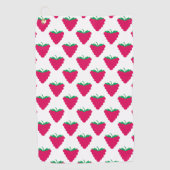 Framboos Bes Fruit Roze Patroon Golfhanddoek (Voorkant)