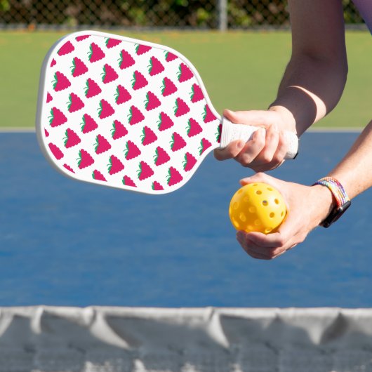 Framboos Bes Fruit Roze Patroon Pickleball Paddle (Insitu)